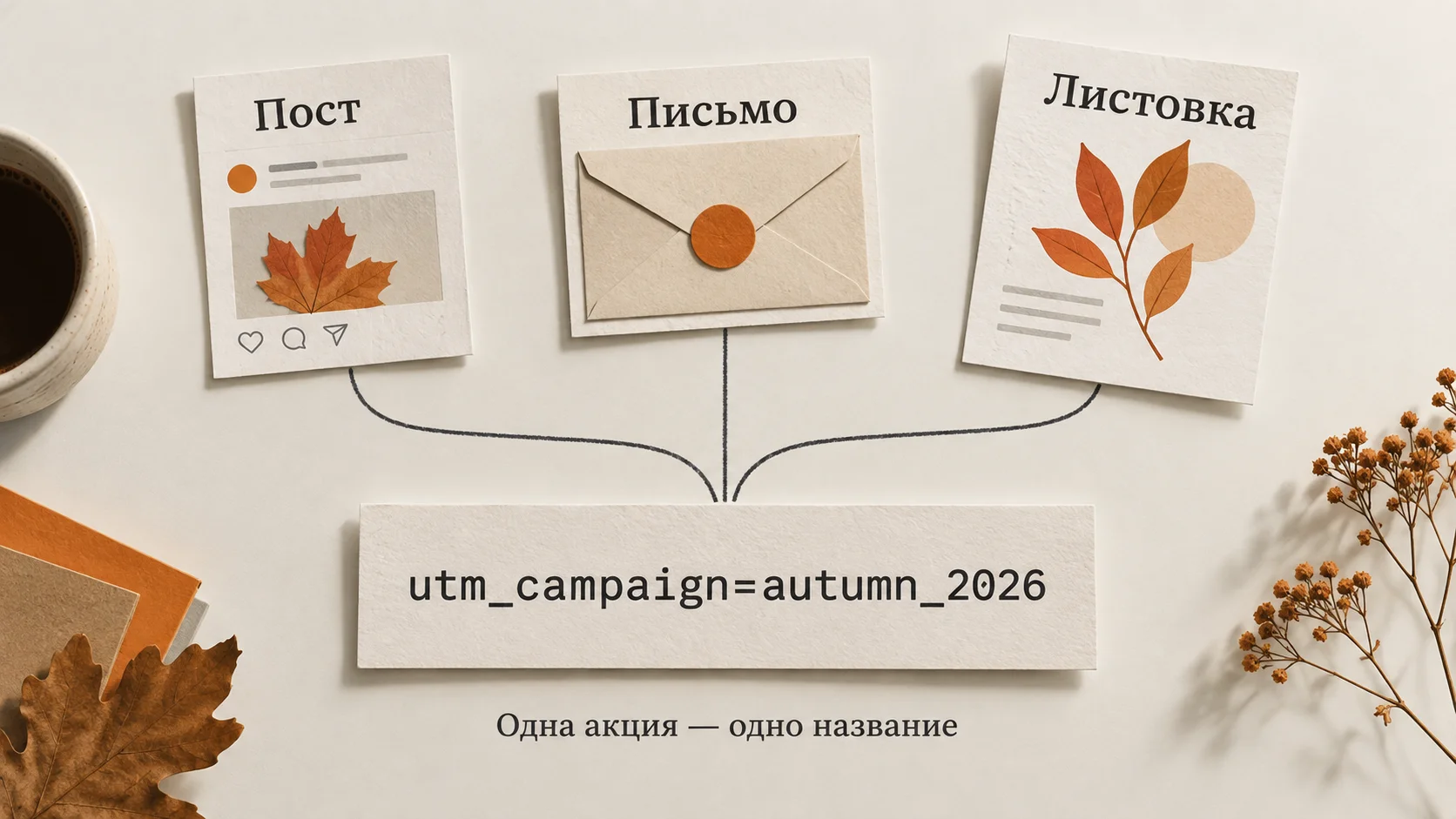 Пост, письмо и листовка объединены одним названием кампании